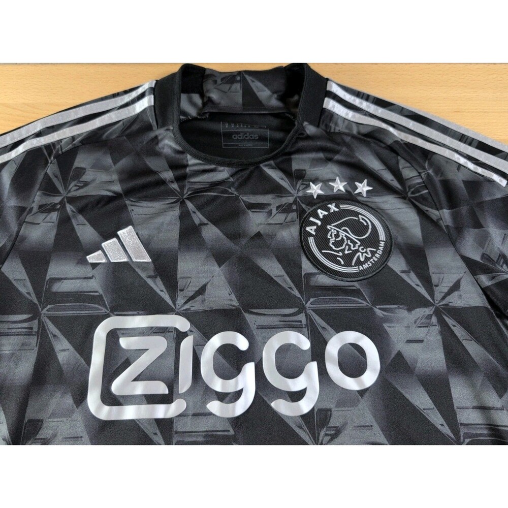 Adidas Ajax Amsterdam 2023/24 Third Jersey Medium Slim Fit Black Europa League